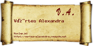 Vértes Alexandra névjegykártya