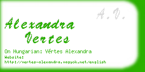 alexandra vertes business card